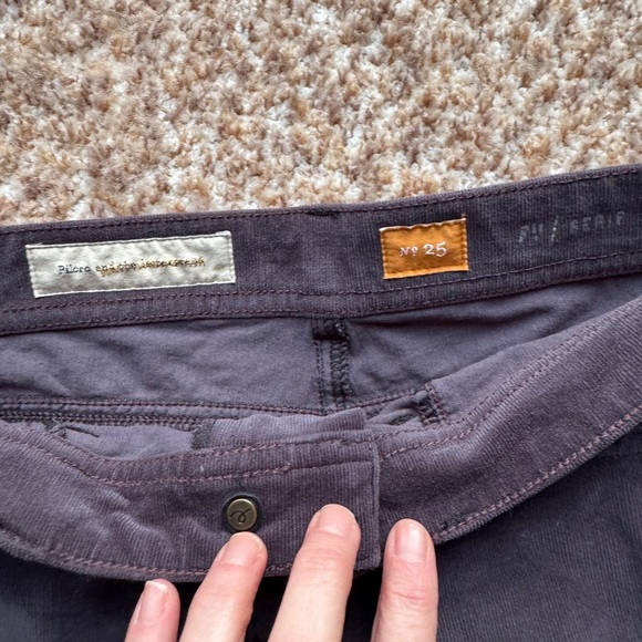 Anthropologie PILCRO AND THE LETTERPRESS Size 25 Deep Purple Serif Skinny Cords - Picture 3 of 6